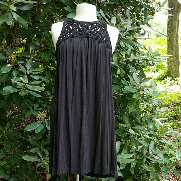 Loft Black Crochet Top Dress - Picture 1 of 6